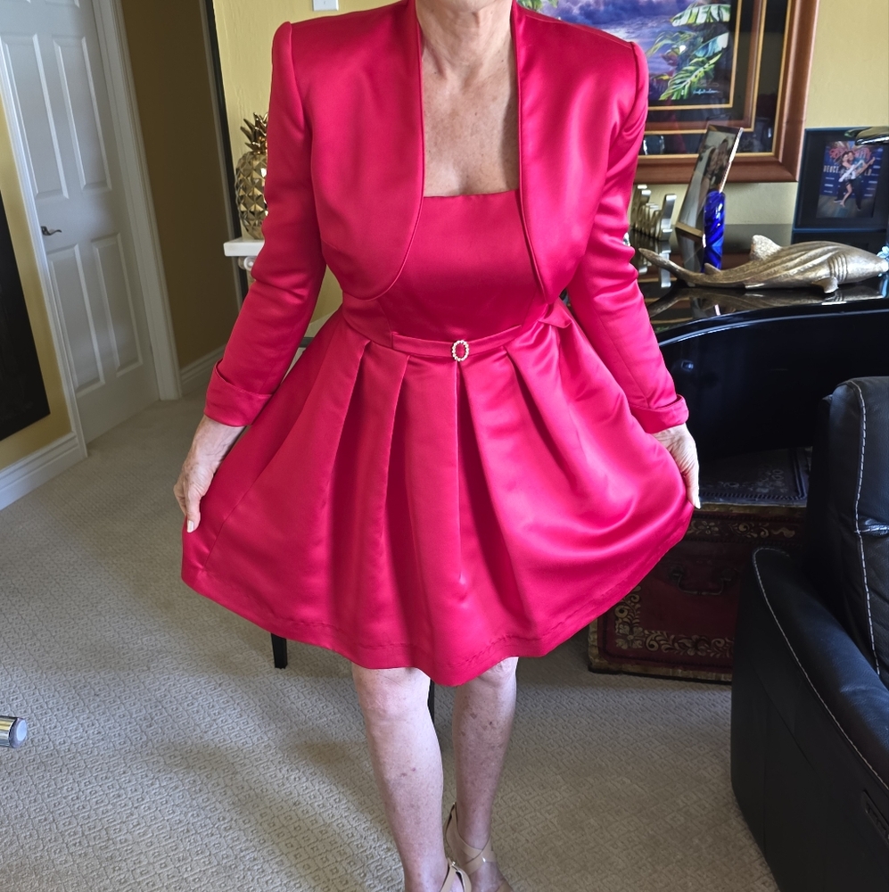 Georgiou Red Dress with Jacket